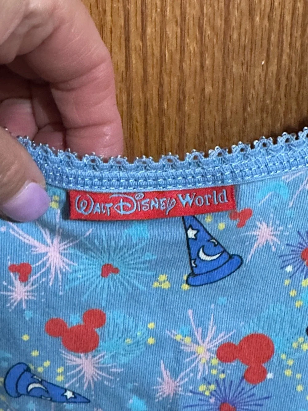 Disney Light Blue Printed Tank nightie  sz xl with Red Mickeys - Picture 3 of 9